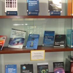 new books on display in Library area