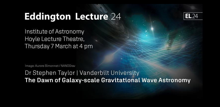 Eddington Lecture 2024 - The Dawn of Galaxy-scale Gravitational Wave Astronomy 